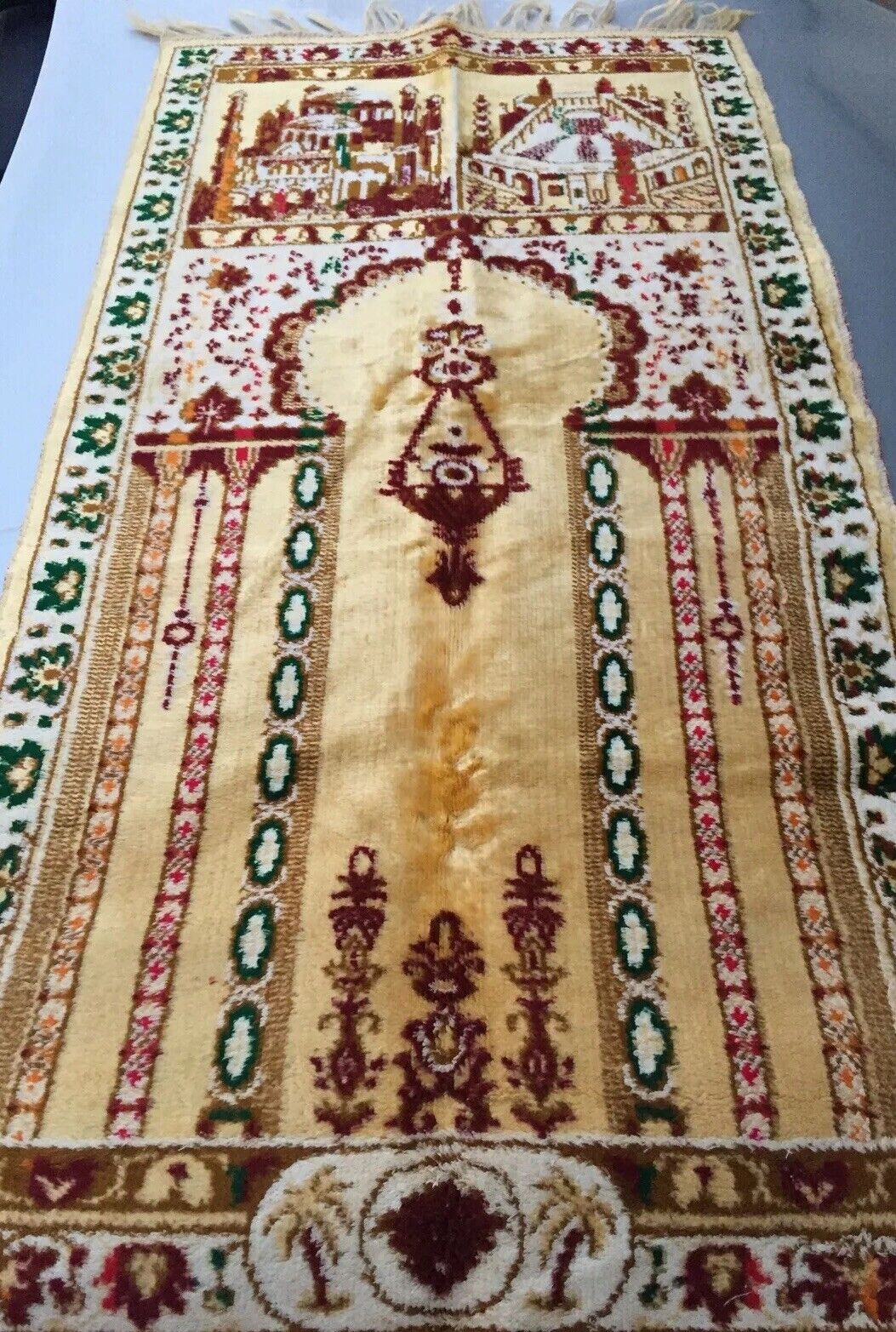 Islamic Prayer Rug Muslim Prayer Mat Tapestry Turkish Carpet 48x21 Jordan