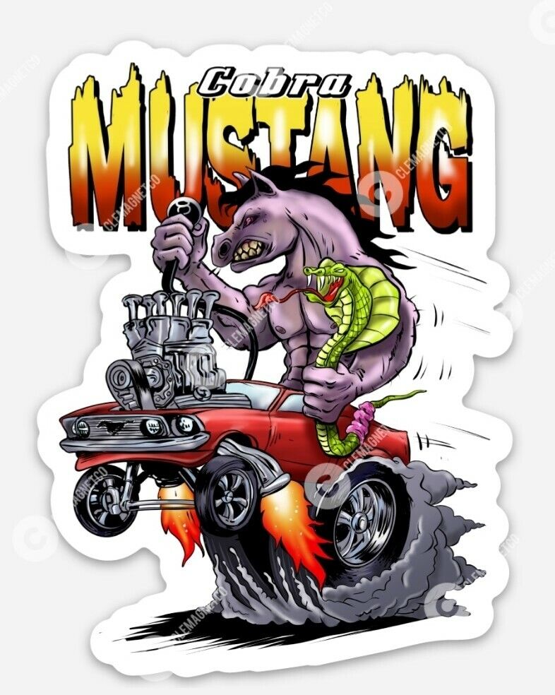 Mustang Cobra Rat Fink MAGNET - Ratfink Muscle car classic Auto Stang 
