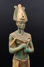 VINTAGE OSIRIS STATUE - Replica Ancient Egyptian Carved Antiques Of Deities BC picture