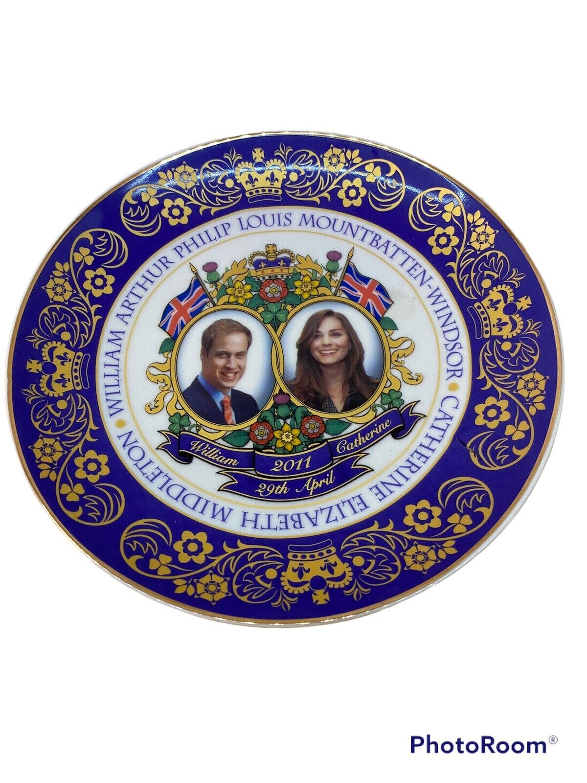 Prince William & Catherine Royal Wedding Commemorative Plate April 29 2011