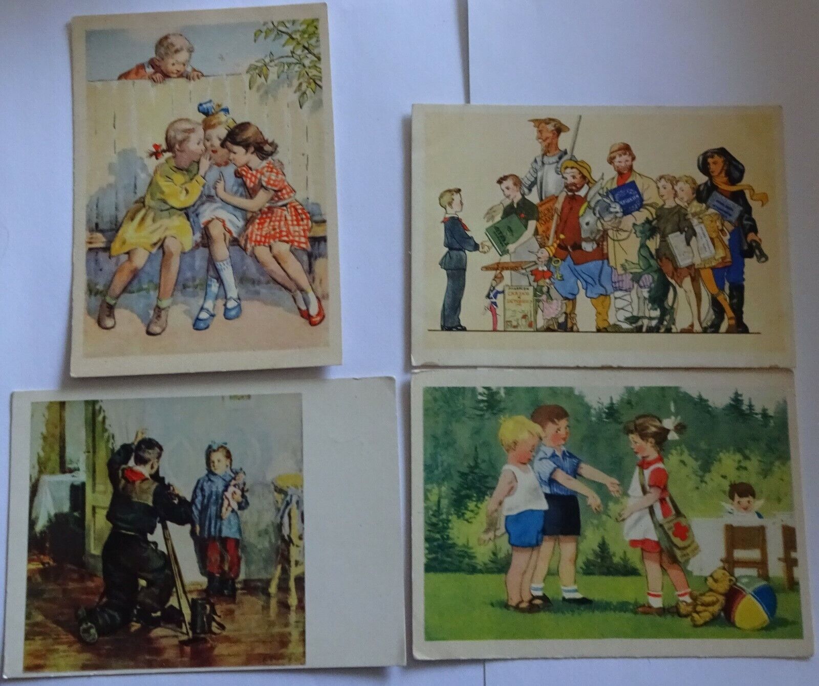  4 postcards of the USSR Children.1950s-1960s. 