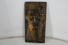 SEE NOTES Design Toscano WU68184 Egyptian Style Steel Plaque Isis Gold 10 Inch picture