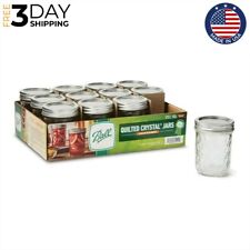 12 Pack - Ball Regular Mouth 8 Oz Half Pint Canning Mason Jars with Lids & Bands picture