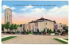 Shrine of the Little Flower Royal Oak Detroit MI Vintage 1940s Linen Postcard picture