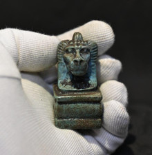 Ancient Egyptian Antiquities Egyptian Amulet Stone Pendant For Thoth Egyptian BC picture