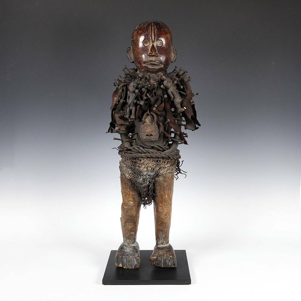 NKONDI OR POWER FIGURE BAKONGO REPUBLIC OF CONGO CENTRAL AFRICA EARLY 20TH C.