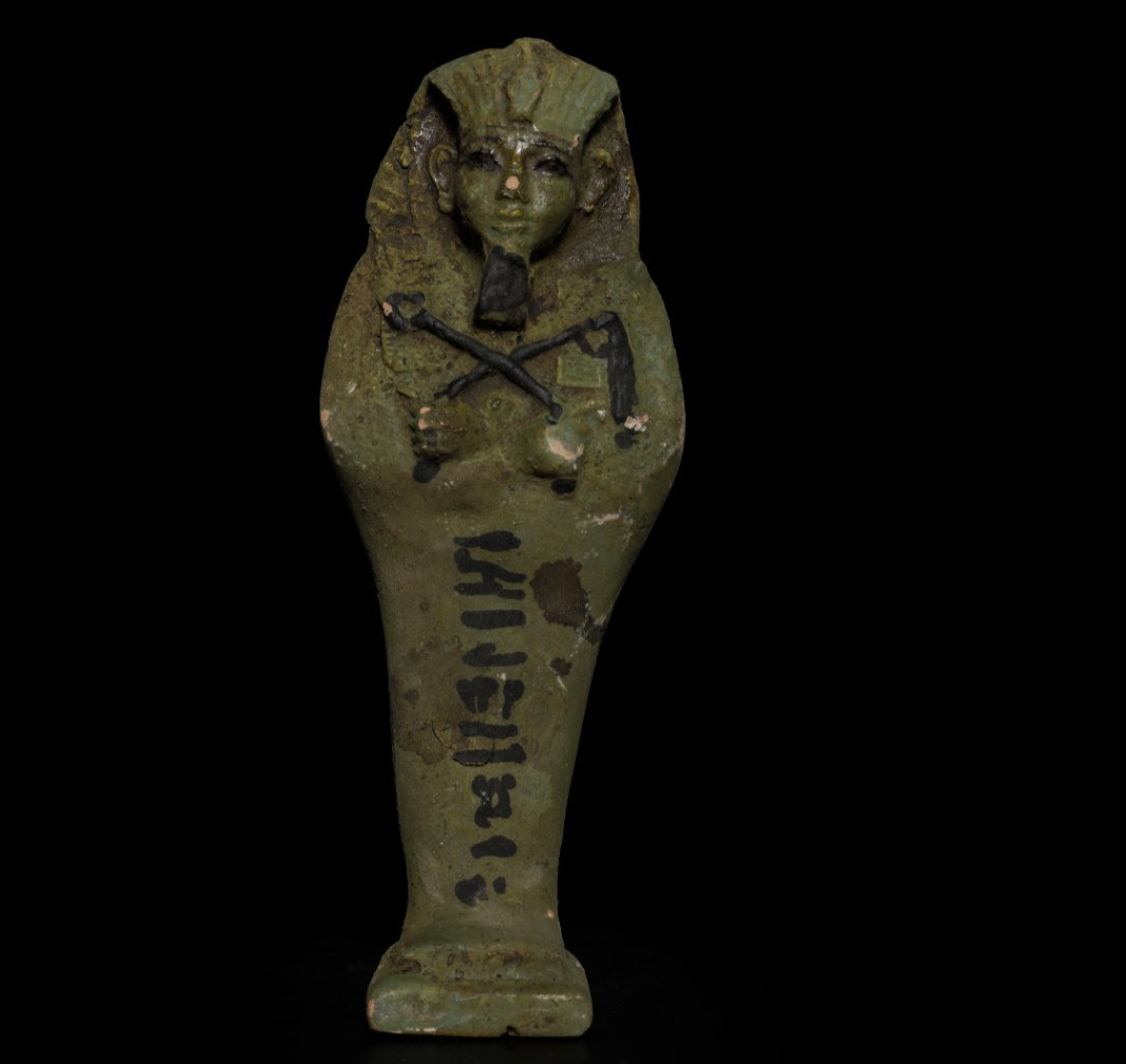 Ancient Egyptian Ushabti King Tutankhamun Faience Funerary Figure BC