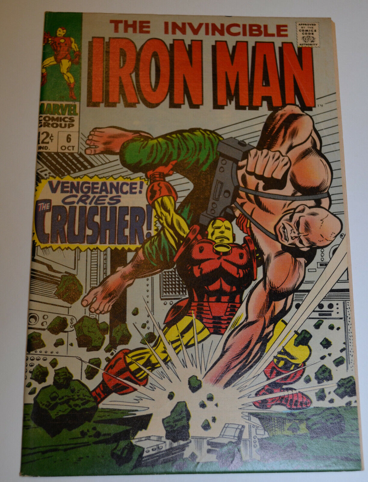 THE INVINCIBLE IRON MAN #6 (OCTOBER, 1968) MARVEL - CRUSHER - Very Good+