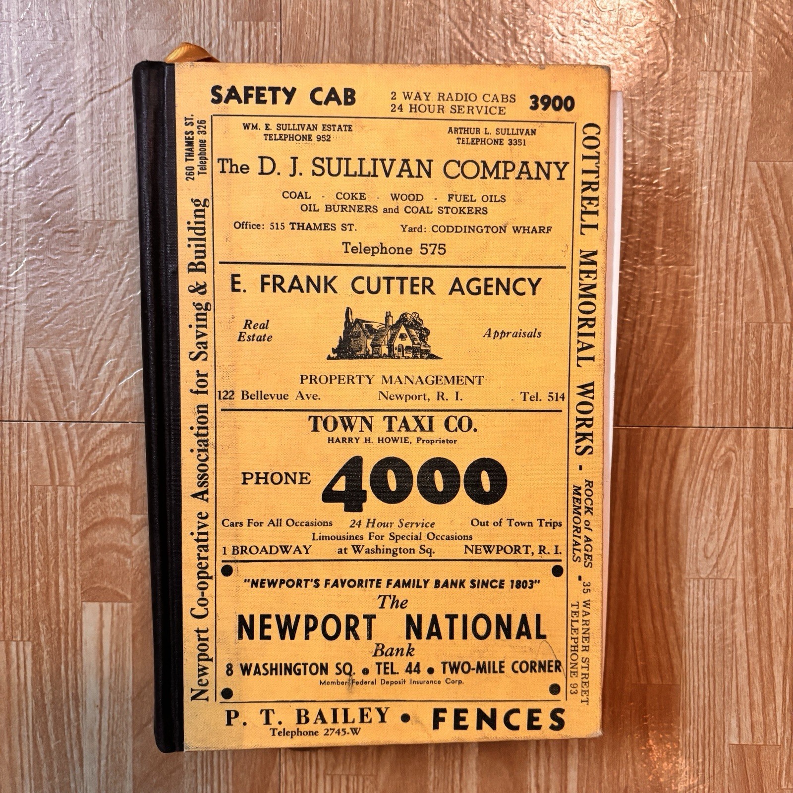 1954 Newport Rhode Island City Directory Eastern Publishing RI Vintage Genealogy