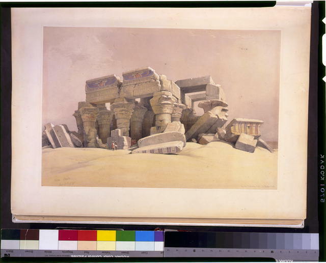 Photo:Temple of Kom Ombo,Egypt,November 16th 1838,David Roberts,artist