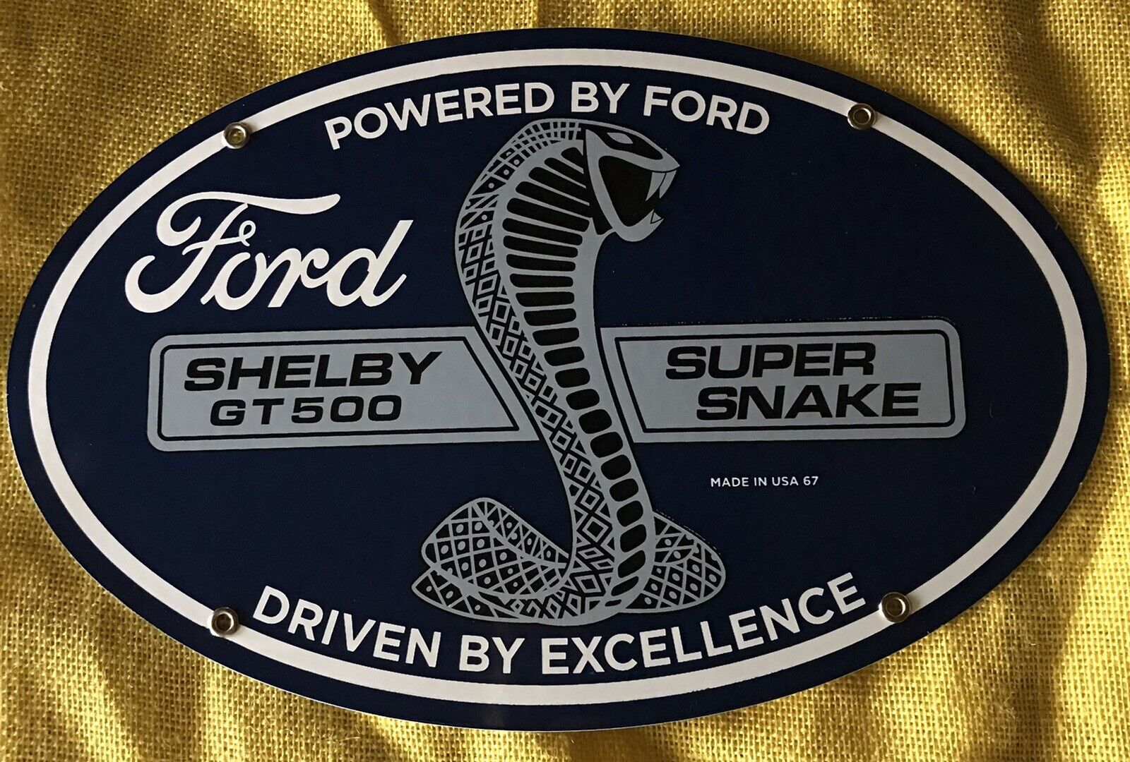 VINTAGE STYLE 1967 “FORD SHELBY” PORCELAIN SIGN 15”x91/2 INCHES “GT 500 “