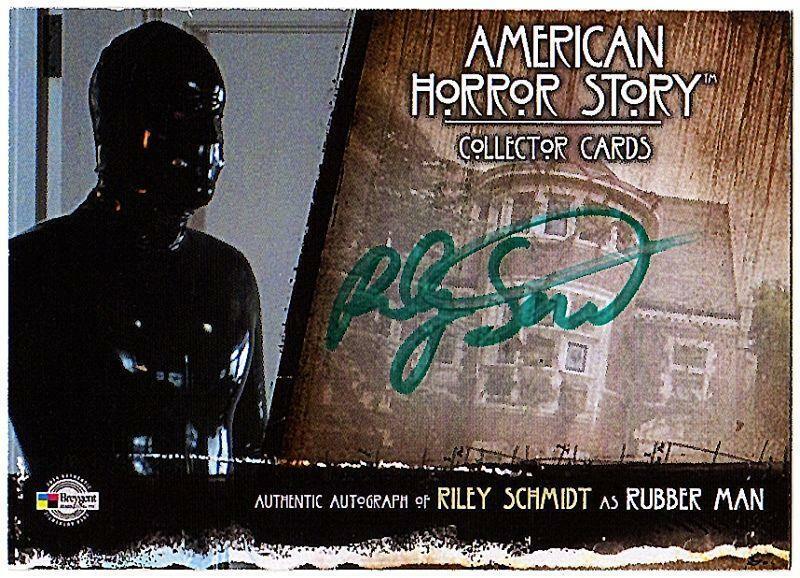 American Horror Story. Riley Schmidt  As Rubber Man. Green Ink Auto. Card #RSR1