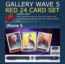 GALLERY WAVE 5-RED SET-24 CARDS-TOPPS STAR WARS CARD TRADER DIGITAL picture