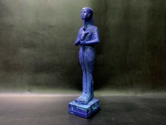 Egyptian Ptah god standing & holding the stick with the Egyptian hieroglyphs