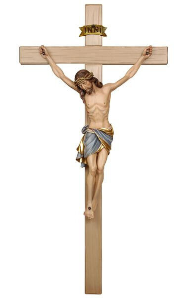 Sanctuary Crucifix - Finely Wood Carved and Painted - 75