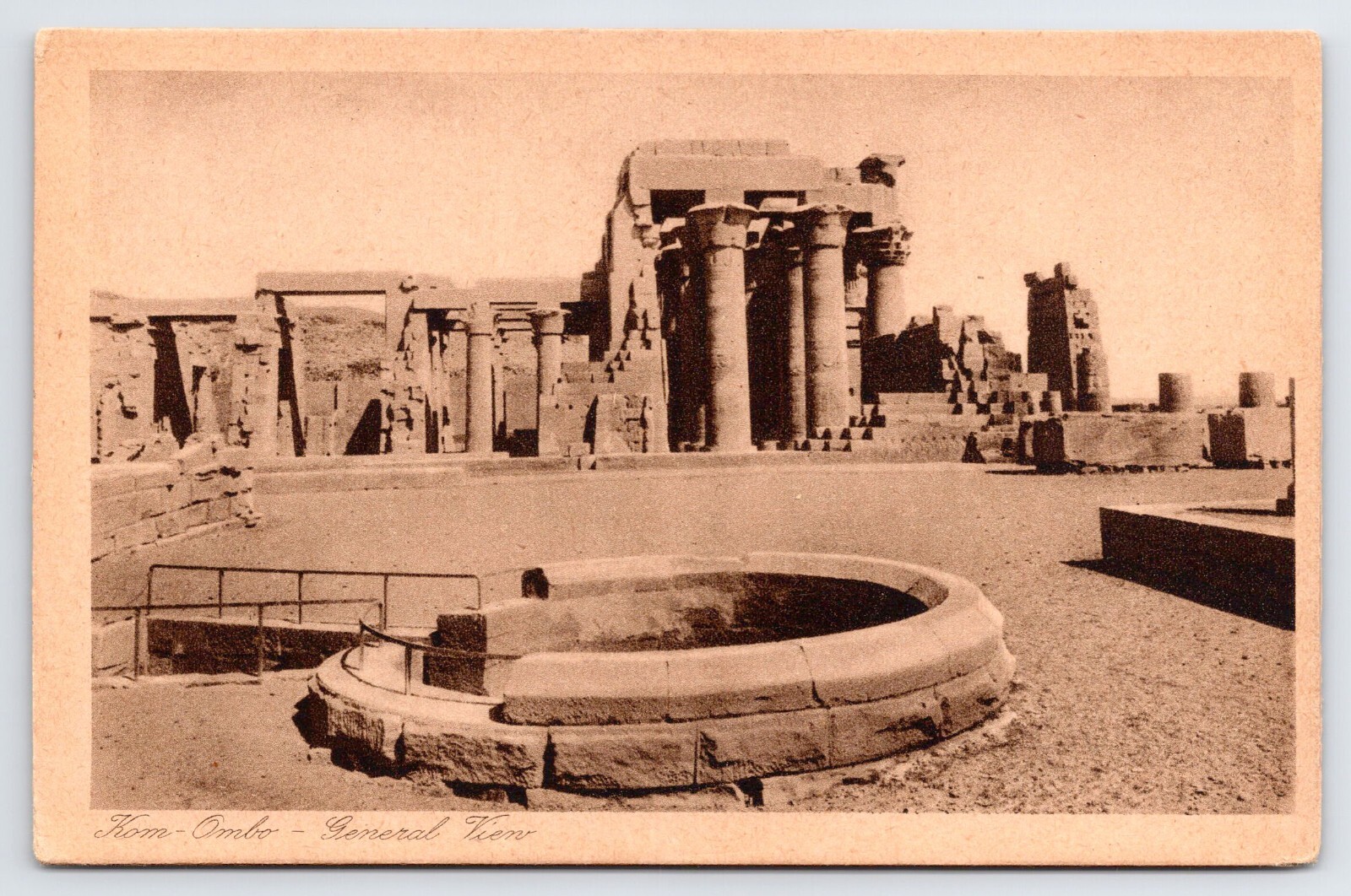 Temple of Kom Ombo, Kom Ombo, Egypt, Vintage Postcard Temple of Kom Ombo, Kom Ombo, Egypt, Vintage Postcard