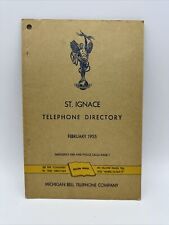 RARE 1955 Michigan Bell St Ignace MI TELEPHONE DIRECTORY phone book 4 digit #'s picture