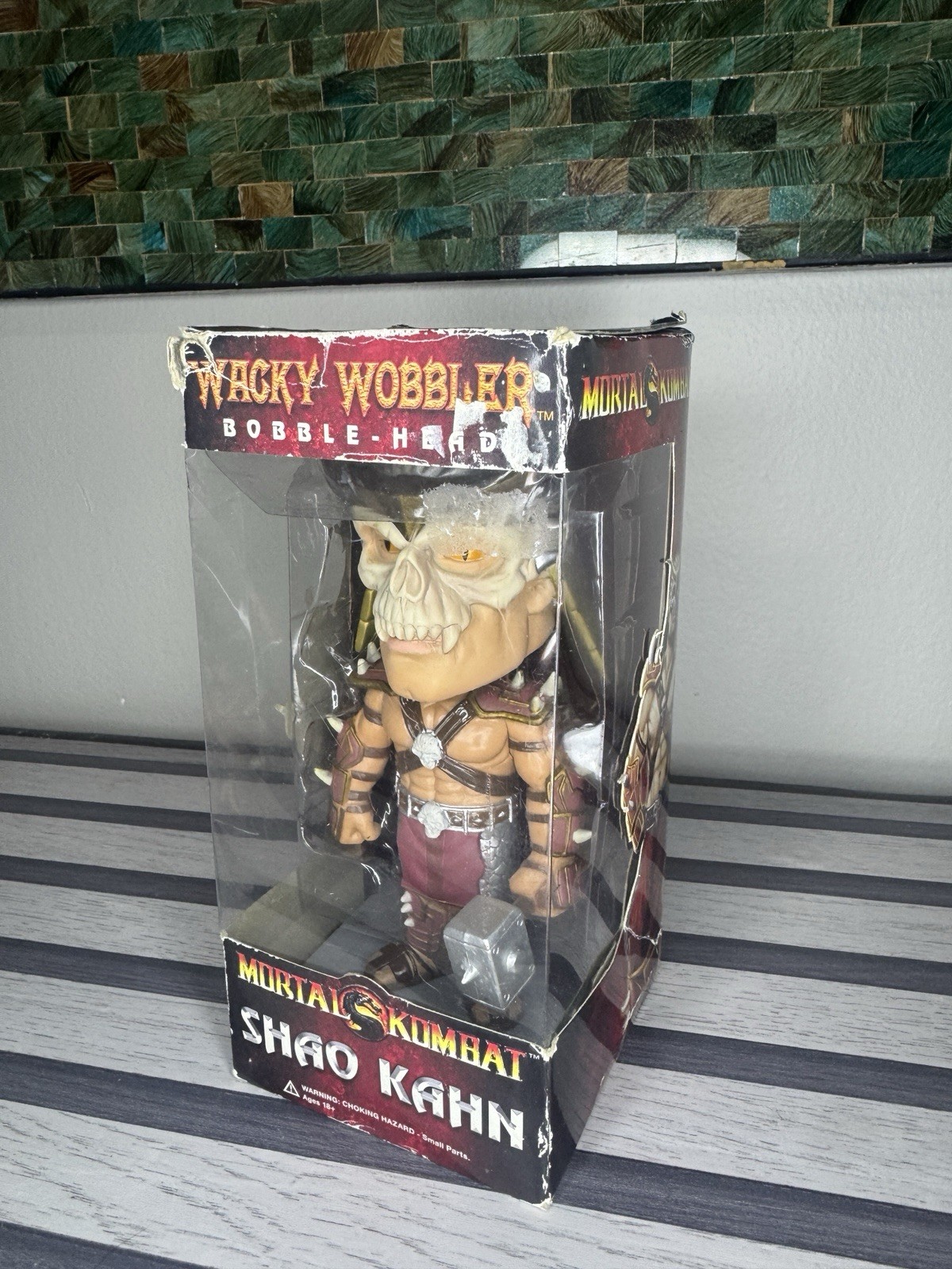 Mortal Kombat Wacky Wobbler Bobble Head Shao Kahn Rare