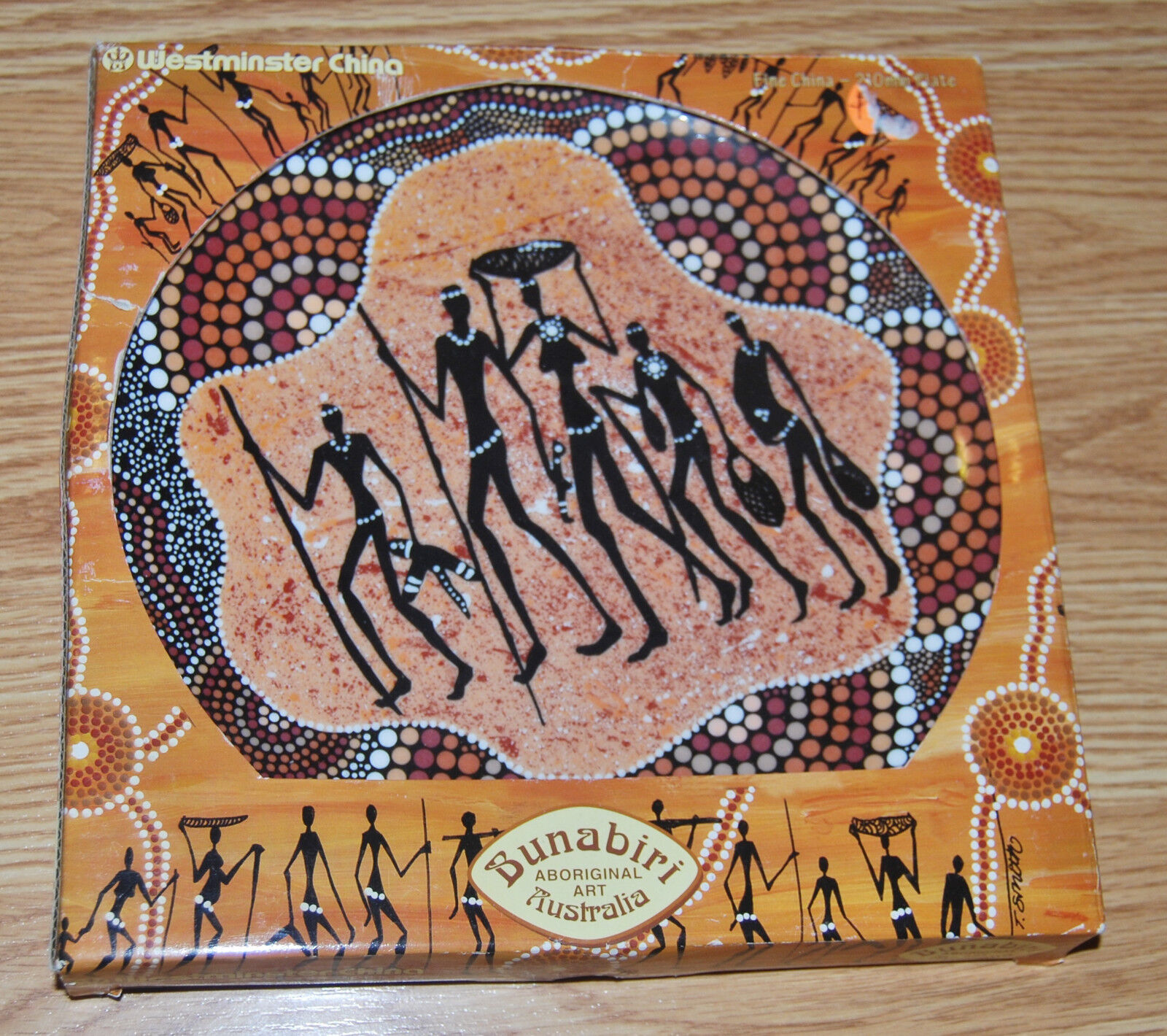 BUNABIRI Australian Aboriginal Art PLATE Colin Jones Ko-OR HUNTER GATHERERS NIB