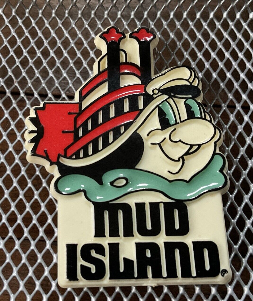 Vintage Mud Island Souvenir Memphis TN -  Plastic Fridge Boat Magnet USA