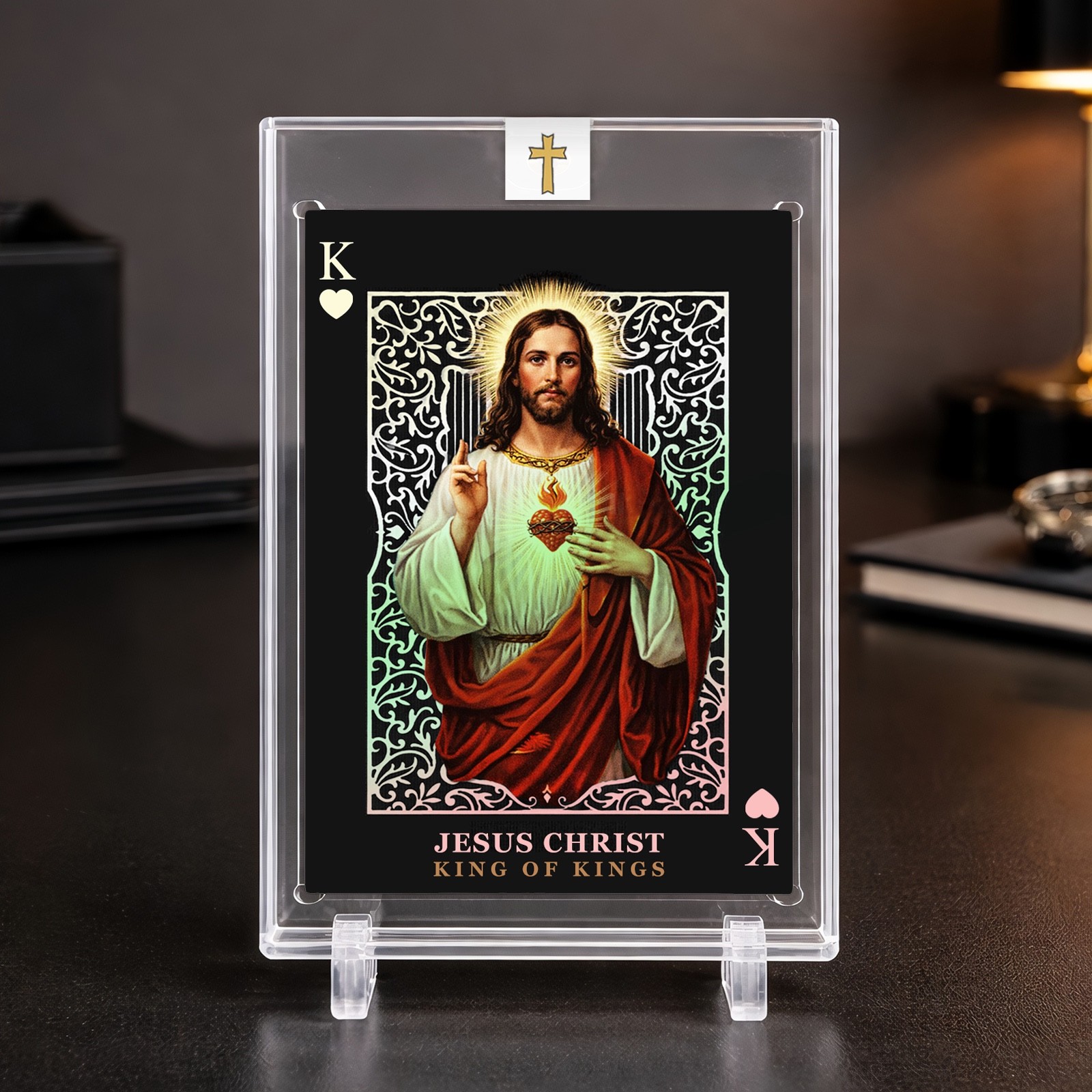 Jesus Christ Card | Kings of Kings Holo | Christian Art Card | Philippians 4:13 Jesus Christ Card | Kings of Kings Holo | Christian Art Card | Philippians 4:13