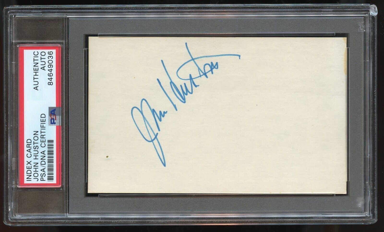 John Huston d1987 signed autograph 3x5 card Director The Maltese Falcon PSA
