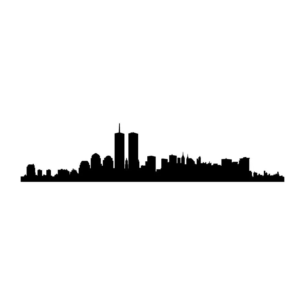 New York City Skyline NY Decal Sticker Black Die Cut Vinyl New York City Skyline NY Decal Sticker Black Die Cut Vinyl