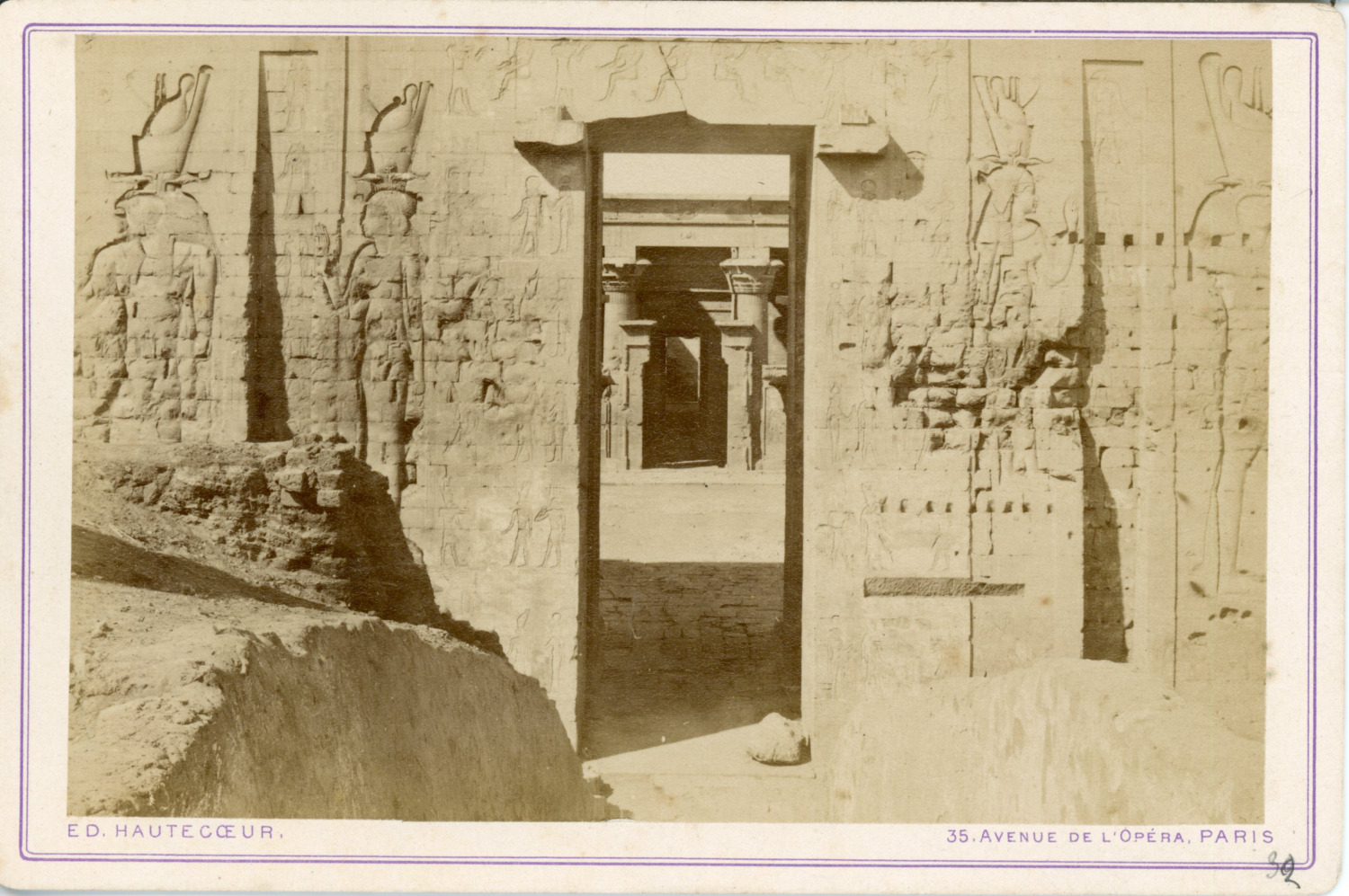 Egypt, Temple Philae, ca.1885, Vintage Albumen Print Vintage Albumen Print 