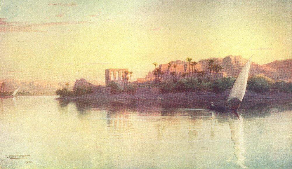 EGYPT. Philae 1912 old antique vintage print picture