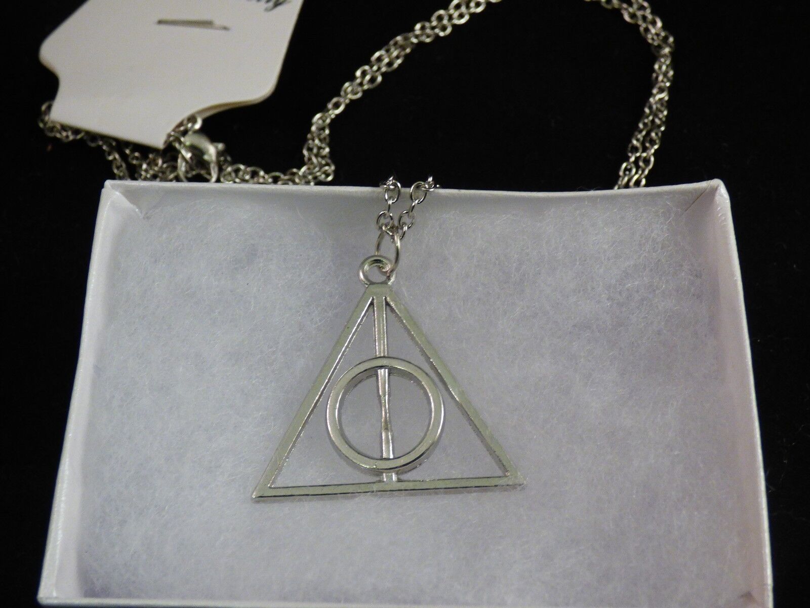 USA -  Harry Potter The Deathly Hallows Silver Charm  Pendant Necklace