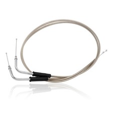 CHIFUN Motorcycle Throttle Idle Cable Braided Wire Kit Compatible with Harley To picture