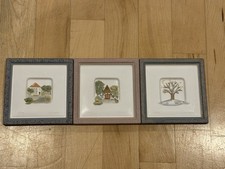 Vintage Heine Studio West Germany Resign Wall Relief Plaques Seasons set of 3 picture