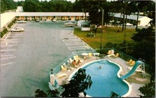 Birchwood Motel Pool 573 South Main St Chincoteague VA Vtg Postcard 5P21-27 picture