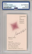 ROBERT KAHN SIGNED BUSINESS CARD SIGNED PSA DNA COA AUTOGRAPH INTERNET INVENTOR picture