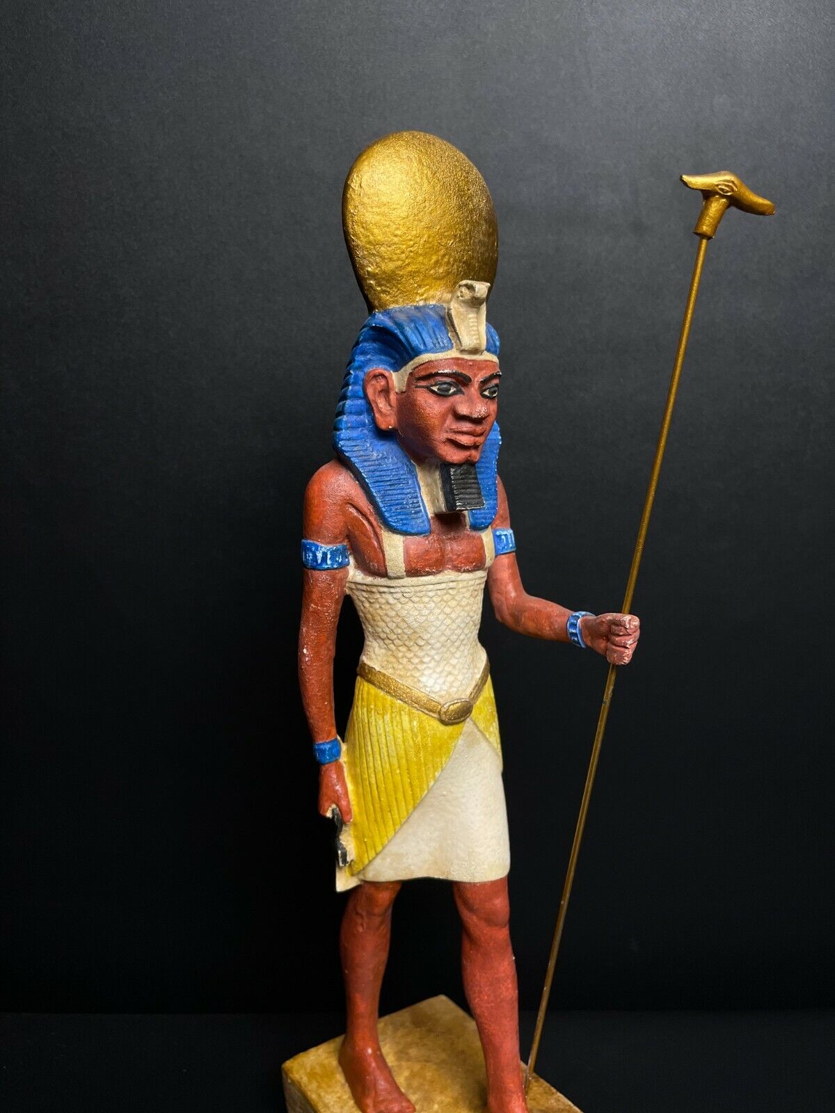Amun RA statue God of sun and King of the Gods made from lime stone