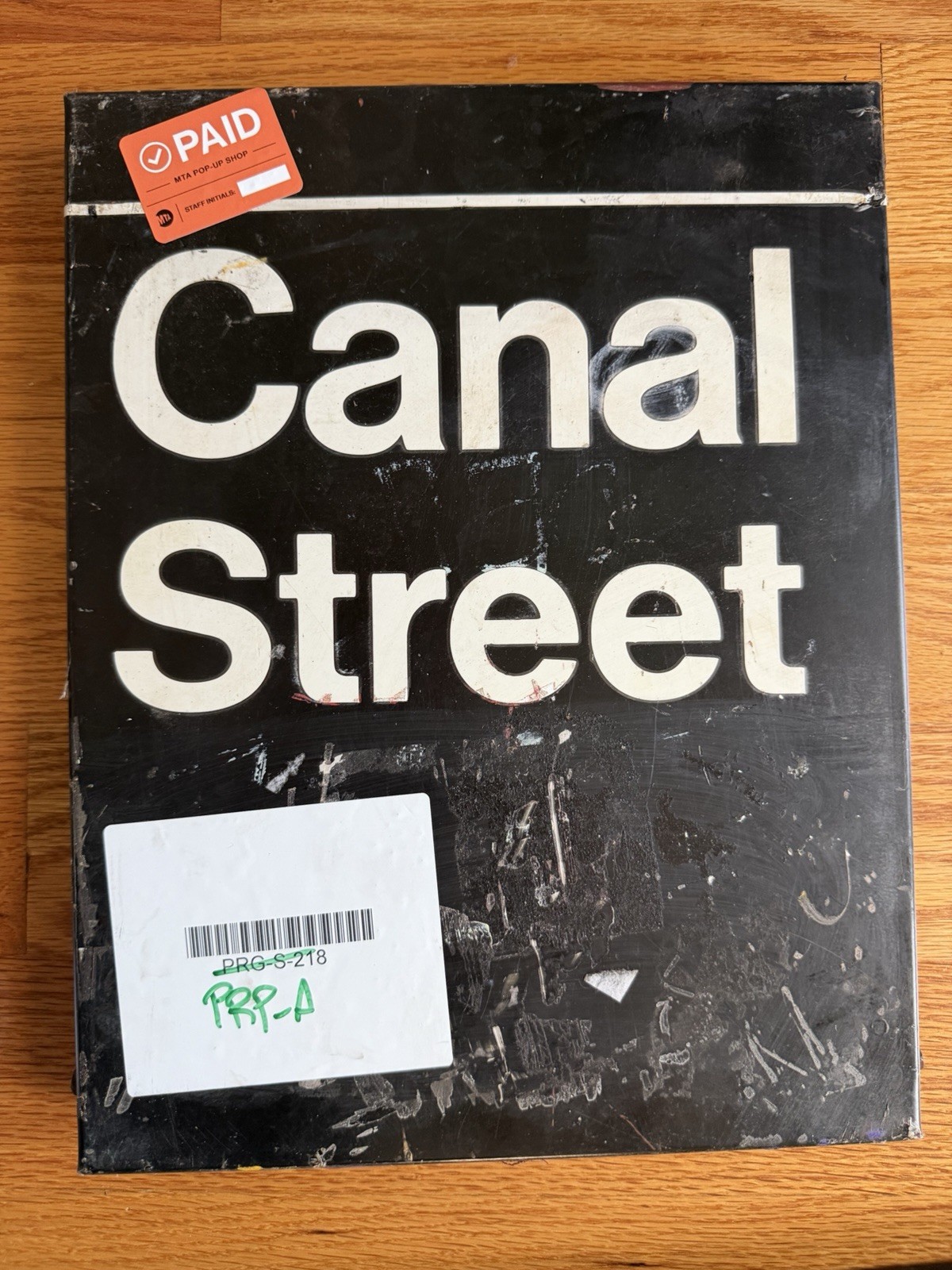 Authentic NYC MTA Canal St Subway Station Sign Original Transit Memorabilia COA Authentic NYC MTA Canal St Subway Station Sign Original Transit Memorabilia COA