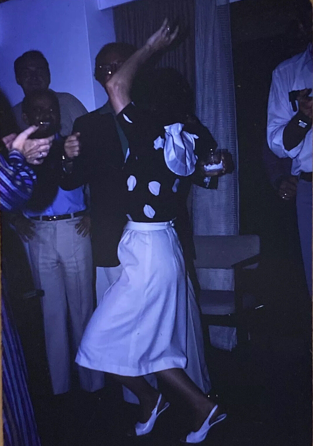 Vintage Photo Slide 1982 Woman Dancing Party