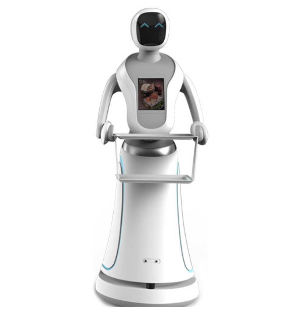 Artificial Intelligent Robot Waiter Humanoid Restaurant Hotel Service Delivery 