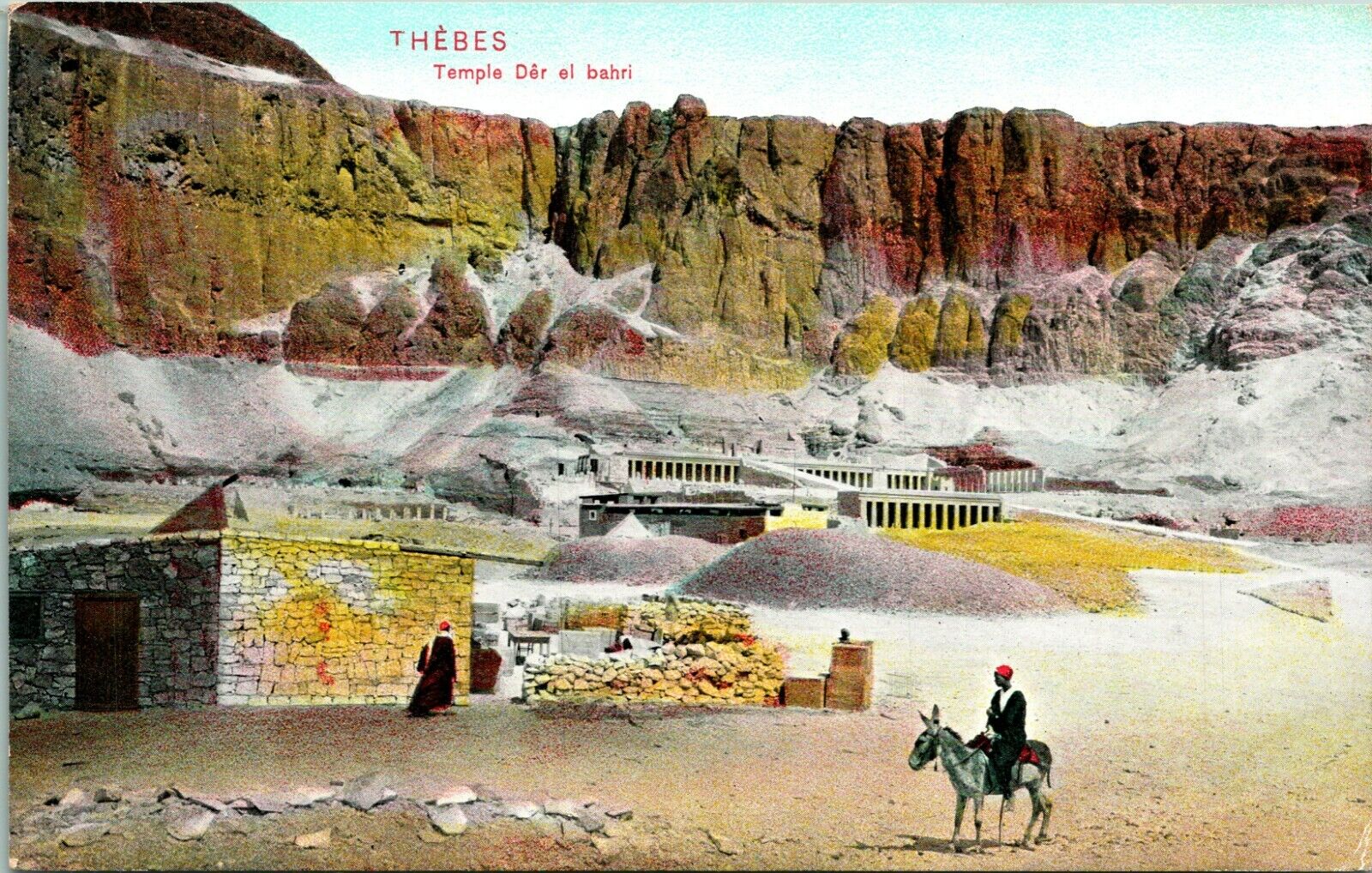 Vtg Postcard 1910s Thebes Temple Der el bahri  The Cairo Postcard Trust Unused