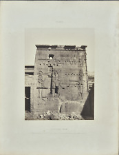 Felix Teynard Egypt salt print, Ile de Fîleh, Philae - Second Pylon Vintage p picture