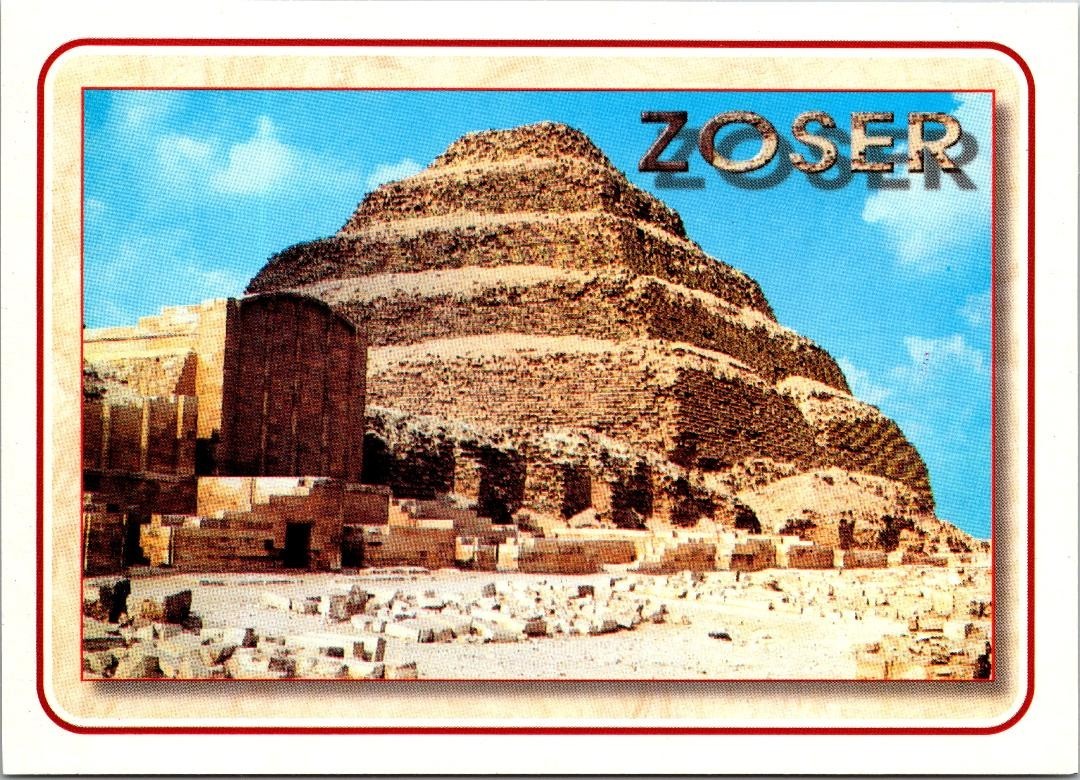 Vintage Pyramid of Djoser Saqqara Egypt Postcard Vintage Pyramid of Djoser Saqqara Egypt Postcard