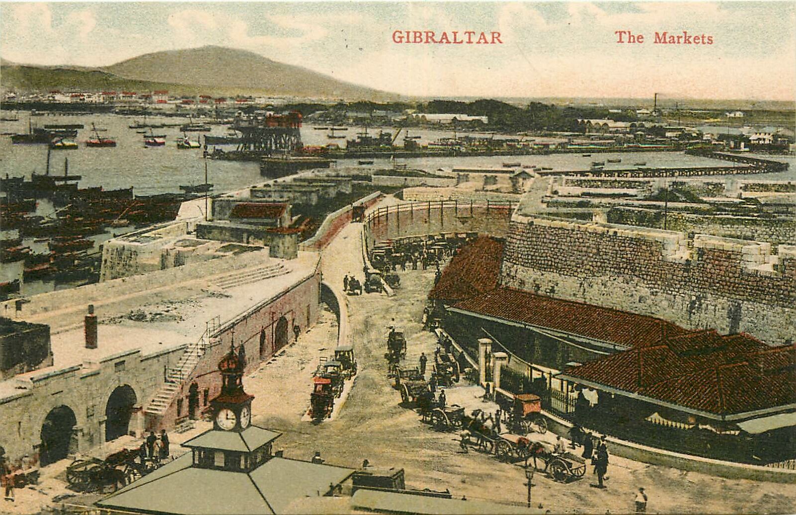 Gibraltar, The Markets 1910's Postcard