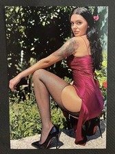 Photo Hot Sexy Beautiful Woman Nylon Fishnet Stockings Long Legs 4x6 Picture picture