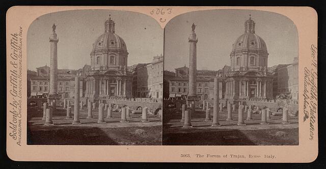 The Forum of Trajan, Rome, Italy Old Historic Photo 2