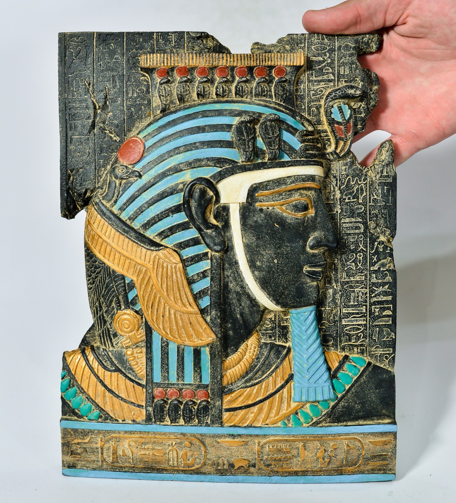 Rare King Tutankhamun Egyptian Plaque Relief Saqqara Tomb Temple Art
