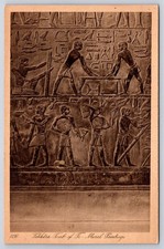 Antique Egypt Postcard SAQQARA Tomb of Ti Mural Paintings 1920s picture