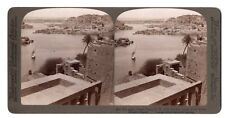 EGYPT STEREOVIEW GREAT ASSUAN DAM, N.W. FROM THE FIRST PYLONOF THE PHILAE TEMPLE picture