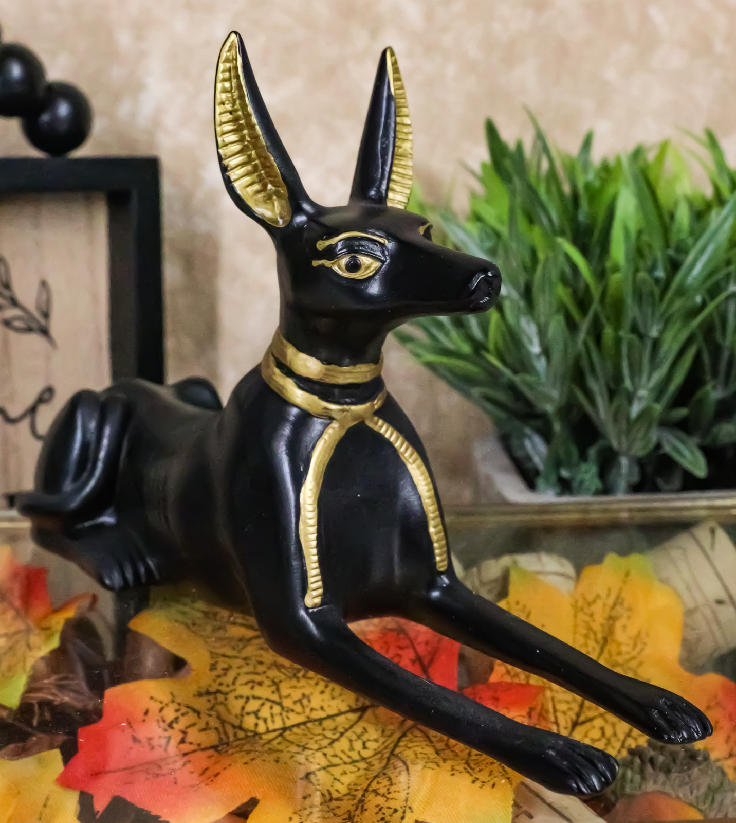 Egyptian Deity of Mummification Afterlife God Anubis In Dog Jackal Form Figurine Egyptian Deity of Mummification Afterlife God Anubis In Dog Jackal Form Figurine
