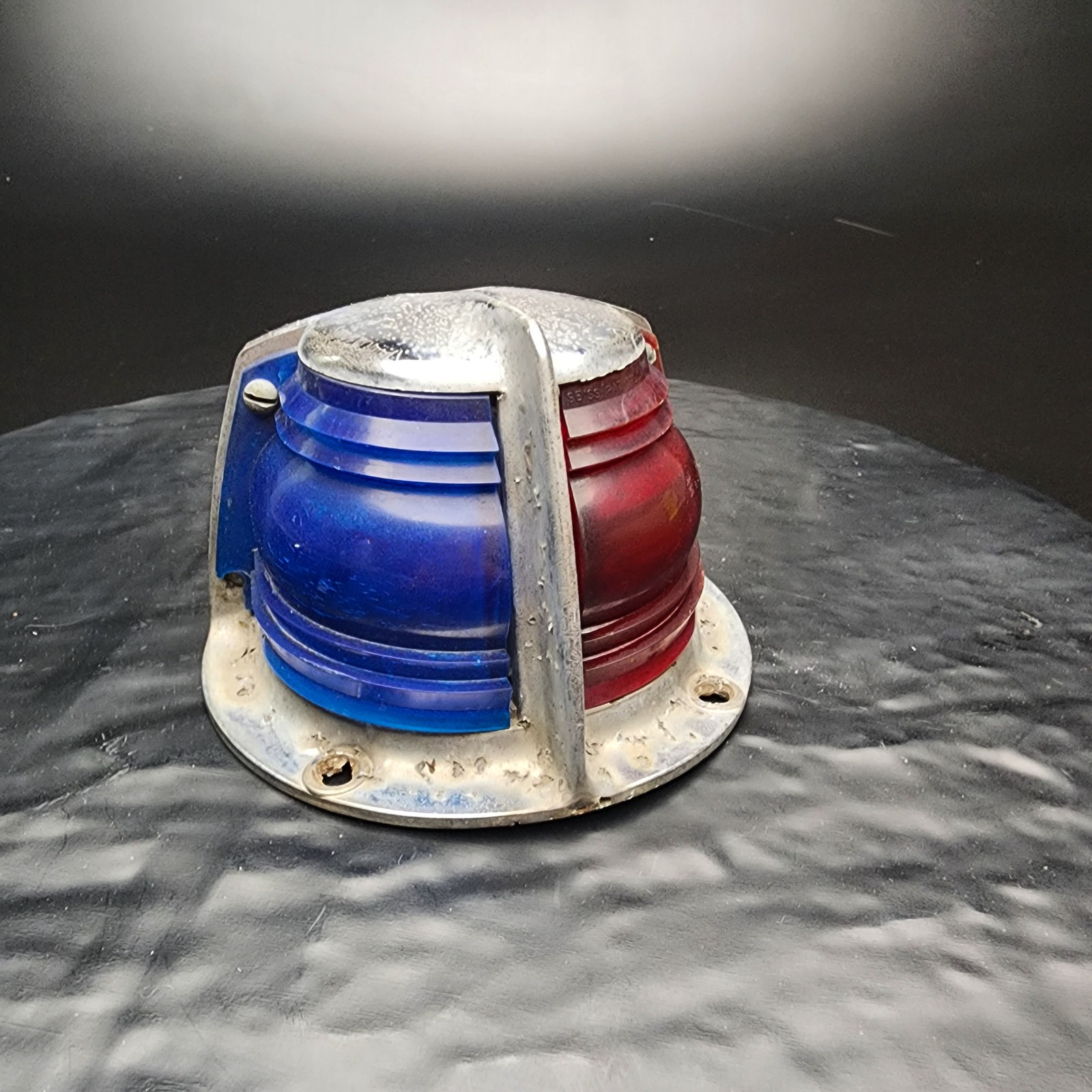 Vintage Disalle SEISS 555 Boat Bow Light Port Starboard Blue Red Lens