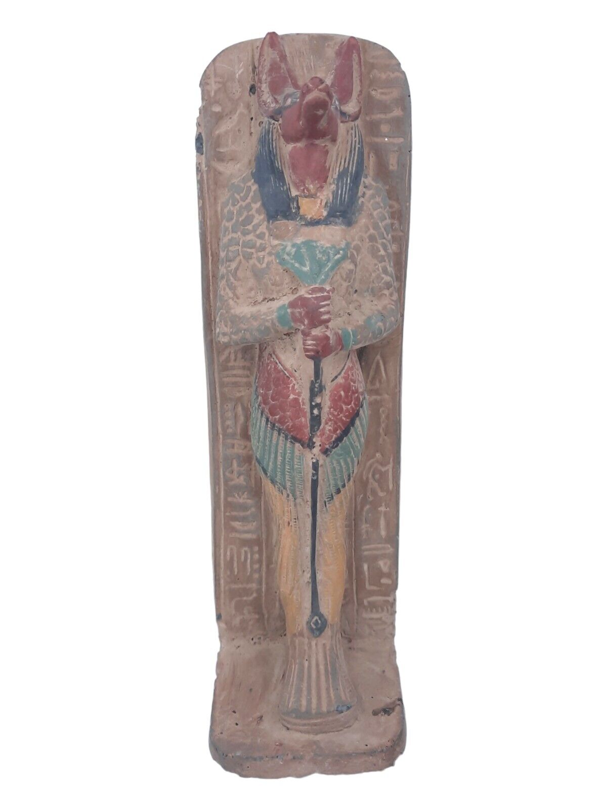 RARE ANTIQUE ANCIENT EGYPTIAN Large Anubis Jackal Dead Mummy Statue Stone